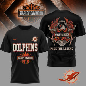 Miami Dolphins | Premium NFL 122 Year Harley Davidson 3D Shirt AMCCLG002488