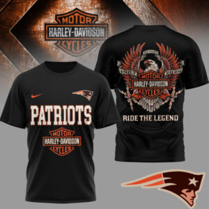 New England Patriots | Premium NFL 122 Year Harley Davidson 3D Shirt AMCCLG002490