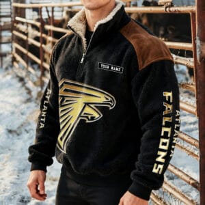 Atlanta Falcons Premium Sherpa Sweatshirt Custom Any Name AMCCLG002251