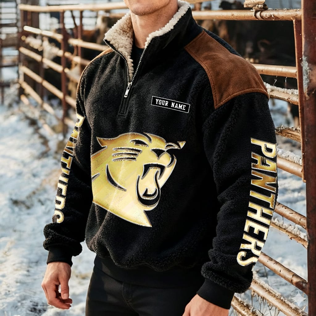 Carolina Panthers Premium Sherpa Sweatshirt Custom Any Name AMCCLG002257