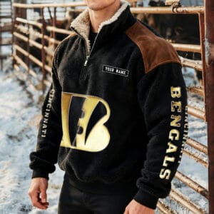 Cincinnati Bengals Premium Sherpa Sweatshirt Custom Any Name AMCCLG002261