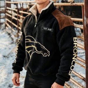Denver Broncos Premium Sherpa Sweatshirt Custom Any Name AMCCLG002267