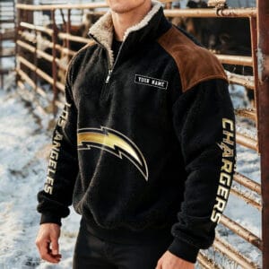 Los Angeles Chargers Premium Sherpa Sweatshirt Custom Any Name AMCCLG002283