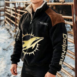 Miami Dolphins Premium Sherpa Sweatshirt Custom Any Name AMCCLG002287