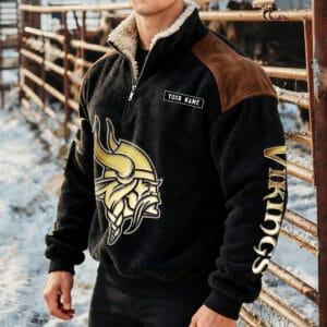 Minnesota Vikings Premium Sherpa Sweatshirt Custom Any Name AMCCLG002289