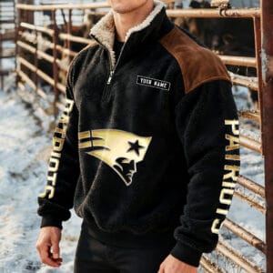 New England Patriots Premium Sherpa Sweatshirt Custom Any Name AMCCLG002291