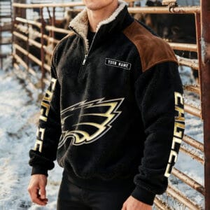 Philadelphia Eagles Premium Sherpa Sweatshirt Custom Any Name AMCCLG002299