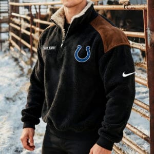 Indianapolis Colts Premium Sherpa Sweatshirt Custom Any Name AMCCLG002276