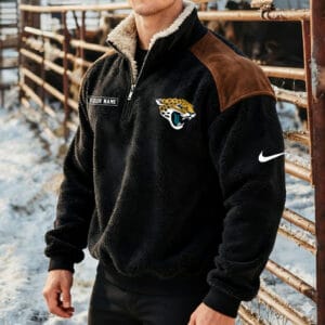 Jacksonville Jaguars Premium Sherpa Sweatshirt Custom Any Name AMCCLG002278