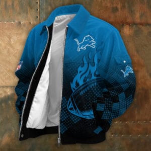 Detroit Lions Personalized Corduroy Bomber Jacket AMCCLG001996