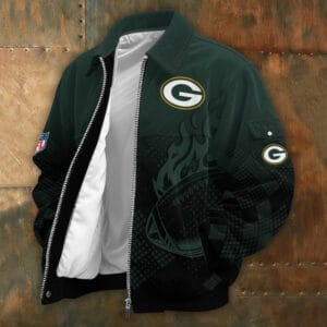 Green Bay Packers Personalized Corduroy Bomber Jacket AMCCLG002005