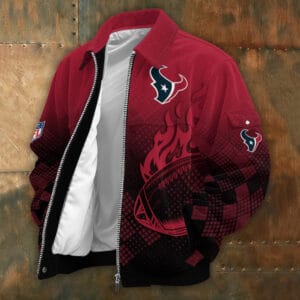 Houston Texans Personalized Corduroy Bomber Jacket AMCCLG002013
