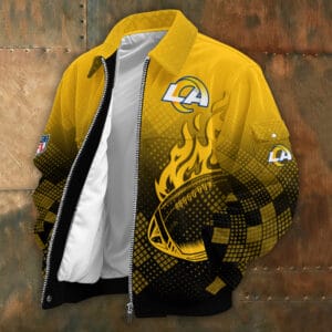 Los Angeles Rams Personalized Corduroy Bomber Jacket AMCCLG002066