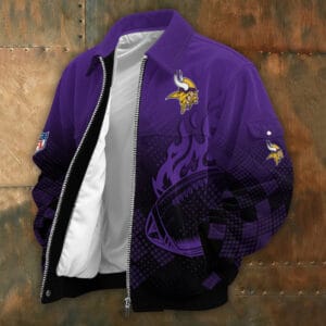 Minnesota Vikings Personalized Corduroy Bomber Jacket AMCCLG002084