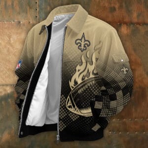 New Orleans Saints Personalized Corduroy Bomber Jacket AMCCLG002102
