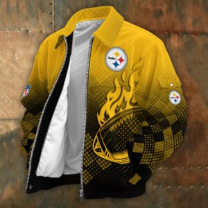 Pittsburgh Steelers Personalized Corduroy Bomber Jacket AMCCLG002138