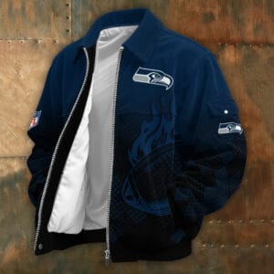 Seattle Seahawks Personalized Corduroy Bomber Jacket AMCCLG002155