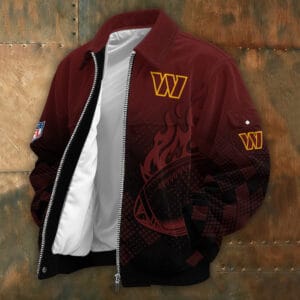 Washington Commanders Personalized Corduroy Bomber Jacket AMCCLG002180