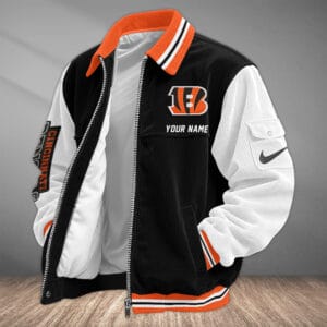 Cincinnati Bengals Personalized Corduroy Bomber Jacket AMCCLG001961