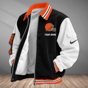 Cleveland Browns Personalized Corduroy Bomber Jacket AMCCLG001970