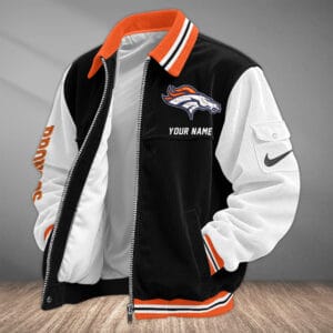 Denver Broncos Personalized Corduroy Bomber Jacket AMCCLG001988