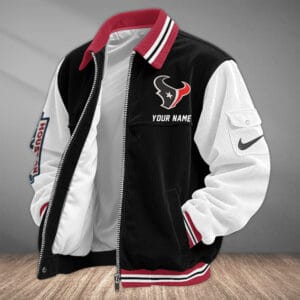 Houston Texans Personalized Corduroy Bomber Jacket AMCCLG002014