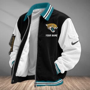 Jacksonville Jaguars Personalized Corduroy Bomber Jacket AMCCLG002032