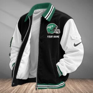 New York Jets Personalized Corduroy Bomber Jacket AMCCLG002121