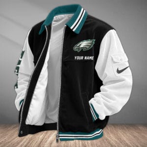 Philadelphia Eagles Personalized Corduroy Bomber Jacket AMCCLG002130