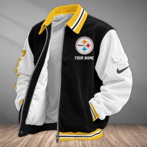 Pittsburgh Steelers Personalized Corduroy Bomber Jacket AMCCLG002139