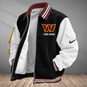 Washington Commanders Personalized Corduroy Bomber Jacket AMCCLG002181