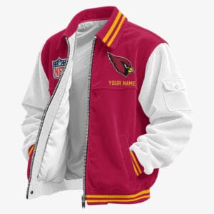 Arizona Cardinals Personalized Corduroy Bomber Jacket AMCCLG001908