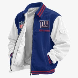New York Giants Personalized Corduroy Bomber Jacket AMCCLG002113