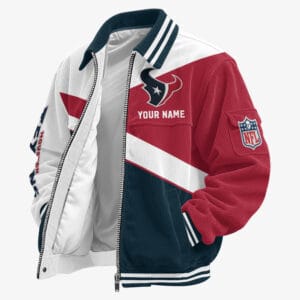 Houston Texans Personalized Corduroy Bomber Jacket AMCCLG002016
