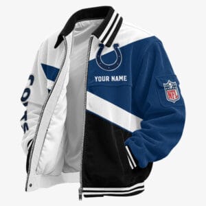 Indianapolis Colts Personalized Corduroy Bomber Jacket AMCCLG002025