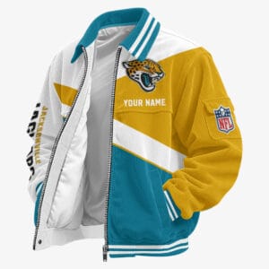 Jacksonville Jaguars Personalized Corduroy Bomber Jacket AMCCLG002034