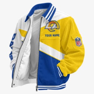 Los Angeles Rams Personalized Corduroy Bomber Jacket AMCCLG002069