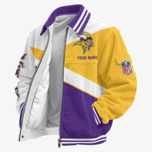 Minnesota Vikings Personalized Corduroy Bomber Jacket AMCCLG002087