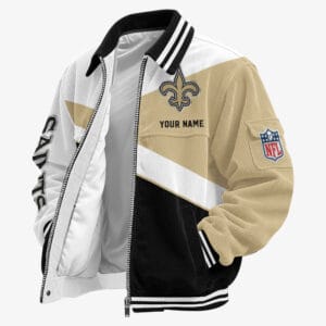 New Orleans Saints Personalized Corduroy Bomber Jacket AMCCLG002105