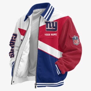 New York Giants Personalized Corduroy Bomber Jacket AMCCLG002114
