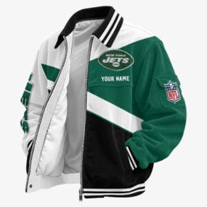 New York Jets Personalized Corduroy Bomber Jacket AMCCLG002123