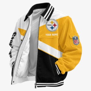 Pittsburgh Steelers Personalized Corduroy Bomber Jacket AMCCLG002141