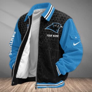 Carolina Panthers Personalized Corduroy Bomber Jacket AMCCLG001946