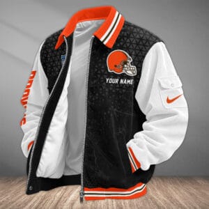 Cleveland Browns Personalized Corduroy Bomber Jacket AMCCLG001973