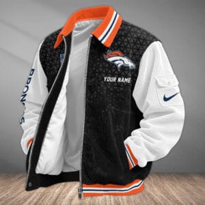 Denver Broncos Personalized Corduroy Bomber Jacket AMCCLG001991