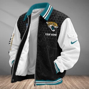 Jacksonville Jaguars Personalized Corduroy Bomber Jacket AMCCLG002035