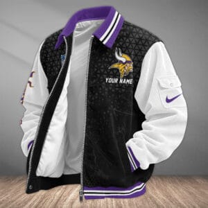 Minnesota Vikings Personalized Corduroy Bomber Jacket AMCCLG002088