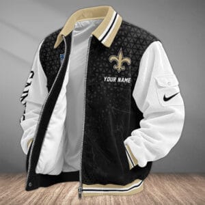 New Orleans Saints Personalized Corduroy Bomber Jacket AMCCLG002106