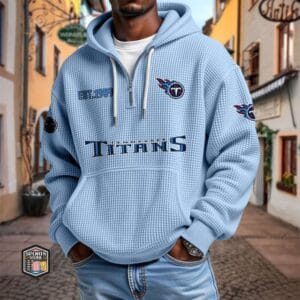 Tennessee Titans | Premium NFL Waffle Zipper Long Sleeve Hooded Sweatshirt AMCCLG002327
