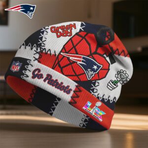 New England Patriots x Super Bowl 2026 Limited Edition Personalized Knitted Hat AMCACS000655